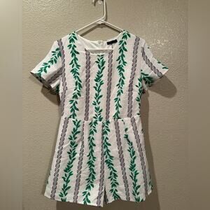 Cals Green Bamboo Dressy Romper Sz S/M